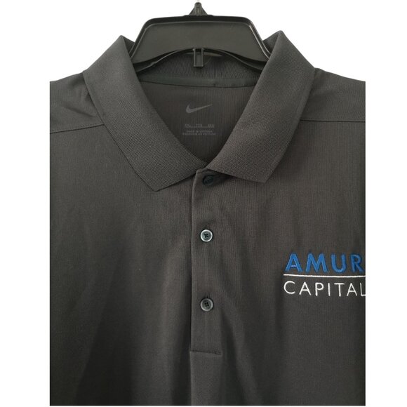 nwt Nike Men Long Sleeves Polo Shirt Black XXL - Picture 4 of 5